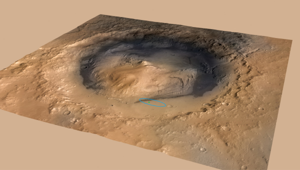 Kráter Gale na Marse