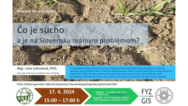 Plagát podujatia: Čo je sucho a je na Slovensku reálnym problémom