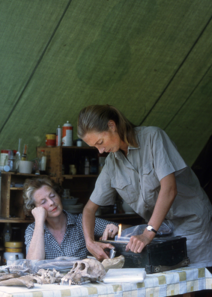 Jane Goodallová v prítomnosti svojej mamy