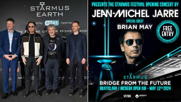 Na tlačovej konferencii k festivalu STARMUS VII sa zúčastnil aj hudobník Jean-Michel Jarre.