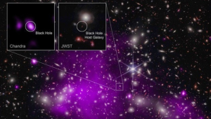 Vzdialená galaxia UHZ1, bola nájdená v infračervenej oblasti Webbovým ďalekohľadom.