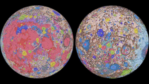 Nová mapa Mesiaca je najkomplexnejšou geologickou mapou mesačného povrchu. Zdroj: GSFC/NASA, USGS