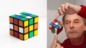 Ernő Rubik a Rubikova kocka. Zdroj: iStockphoto.com, Pinterest