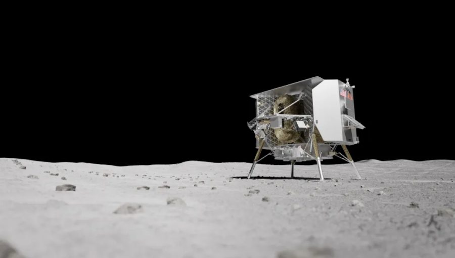 Zdroj: Vizualizácia lunárneho modulu Peregrine, ktorá mala na povrch Mesiaca dopraviť päť prístrojov NASA. Spoločnosť Astrobotic sa rozhodla v polovici januára 2024 nefunkčné sondu zničiť s odôvodnením, že nechce v budúcnosti riskovať problémy vo vesmírnom priestore. NASA/Astrobotic