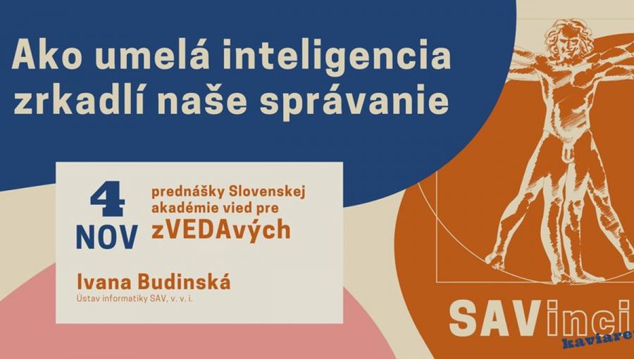 Plagát podujatia: SAVinci kaviareň – Ako umelá inteligencia zrkadlí naše správanie