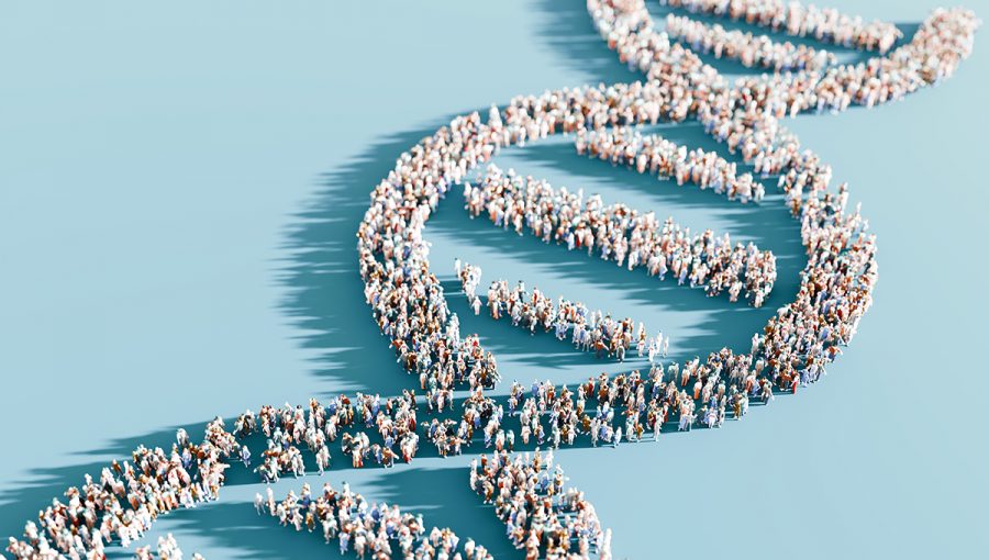 DNA vytvarované z ľudí. Zdroj: iStock.com/TanyaJoy