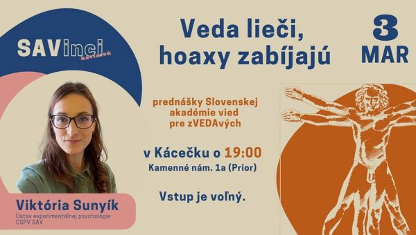 SAVinci kaviareň – Veda lieči, hoaxy zabíjajú