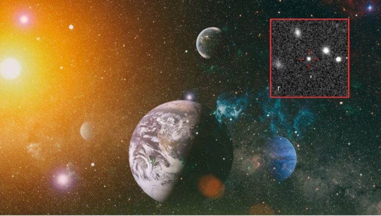 Slnečná sústava a nový objekt 2017 OF201. Zdroj: iStock/Maximusnd; Sihao Cheng et al.