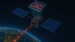 Približne týždeň po vynesení na orbit by mali byť k dispozícii prvé dáta z prvého kvantového počítača vo vesmíre. Na obrázku vizualizácia zariadenia.