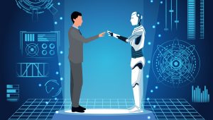 Dotyk človeka a robota. Zdroj: iStock.com/jemastock