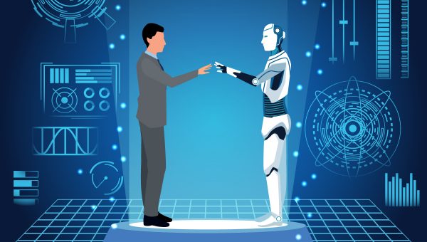 Dotyk človeka a robota. Zdroj: iStock.com/jemastock