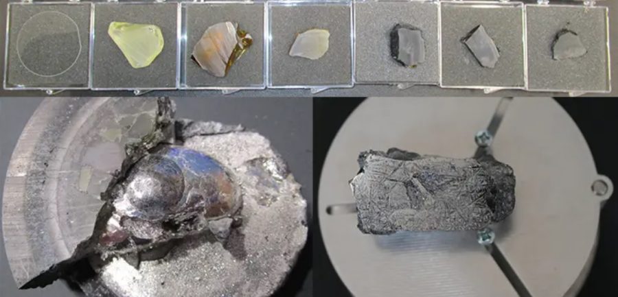 Materiály ako železo, kremík, sklo a keramika sa extrahujú z reaktora na elektrolýzu roztaveného regolitu. Zdroj: Blue Origin