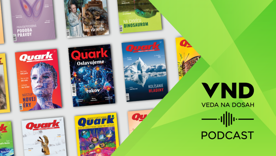 Grafika Podcastu VND - Renata Józsová: 30. výročie časopisu Quark. Grafika: Michaela Ádám Mašánová