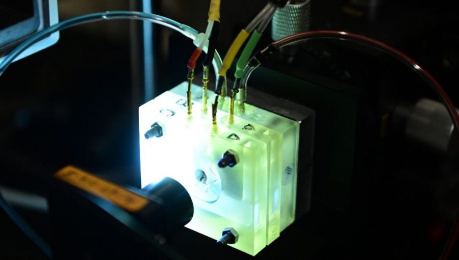 Špeciálne navrhnutá komora, ktorá pomáha napodobňovať životné prostredie kochley. Zdroj: Chris Taggart / Rockefellerova univerzita