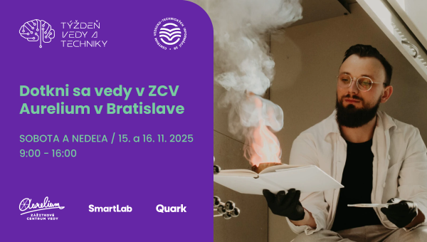 Banner k podujatiu Dotkni sa vedy v ZCV Aurelium počas TVT 2025
