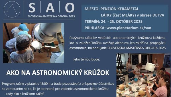 Slovenská amatérska obloha 2025