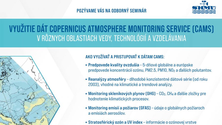 Využitie dát Copernicus Atmosphere Monitoring Service (CAMS) v rôznych oblastiach vedy, technológií a vzdelávania