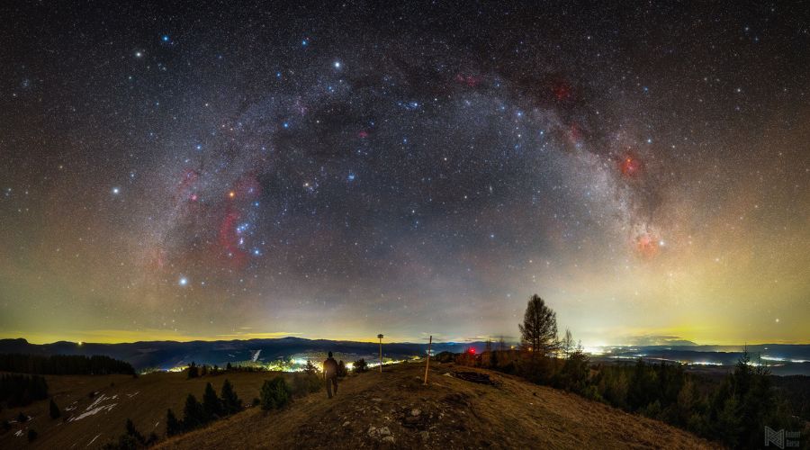 Zimná obloha nad Poráčom.