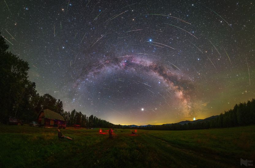 Meteorický roj Perzeidy v roku 2021.