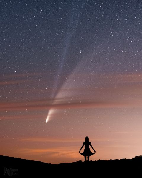 „Ahoj Kométa, smiem prosiť?“. Na snímke kométa NEOWISE.