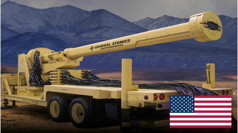 Spoločnosť General Atomics oživuje výrobu elektromagnetických koľajnicových diel. Nová generácia zbraňových systémov dokáže zasiahnuť cieľ drobnou volfrámovou peletou s hypersonickou rýchlosťou.