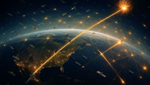 Zbraň by sa mohla uplatniť v poslednej línii obrany proti vzdušným hrozbám, kontroverznom Golden Dome. Ilustračný obrázok znázorňuje architektúru takzvaného Golden Dome.