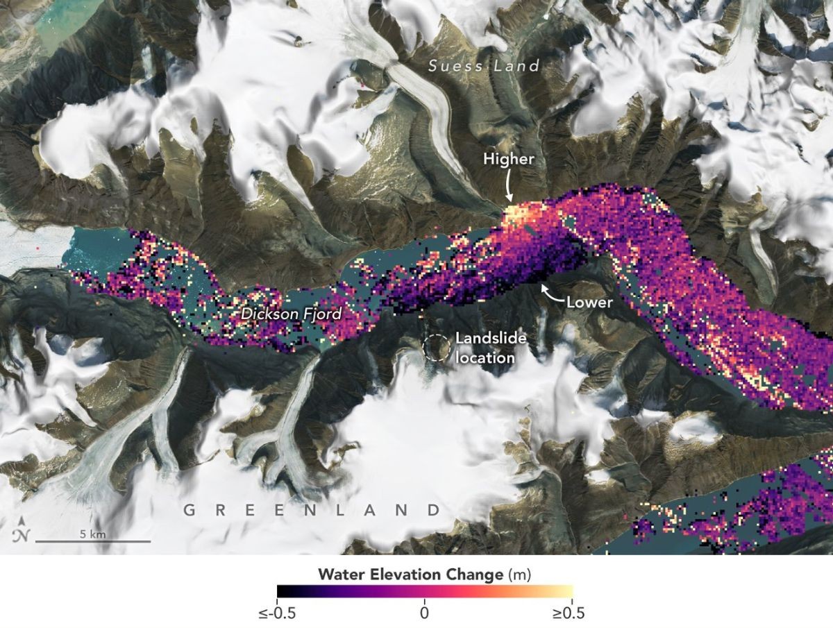 A SWOT data visualization. Credit NASA Earth Observatory