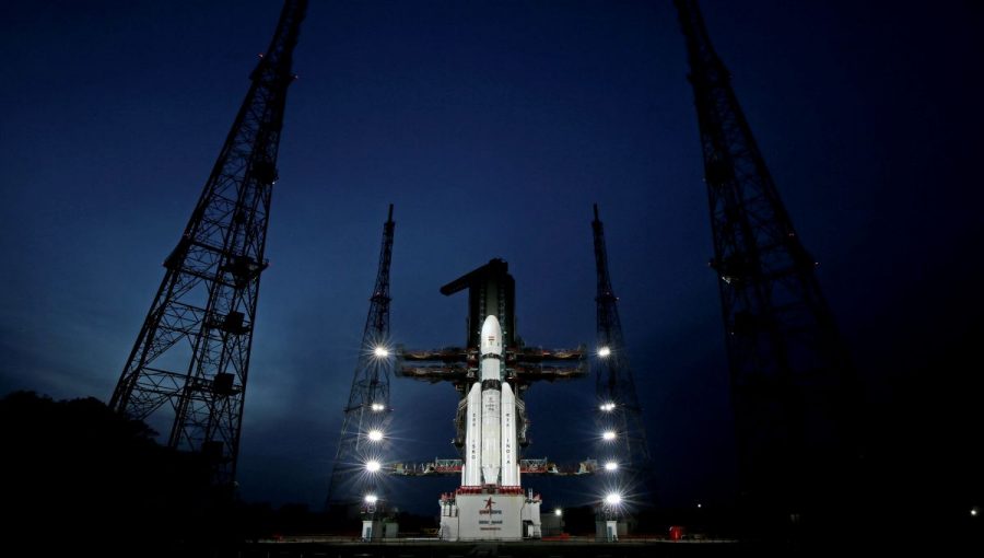 Sonda Čandraján-3 umiestnená na najvýkonnejšej indickej rakete LVM-3 Zdroj: ISRO