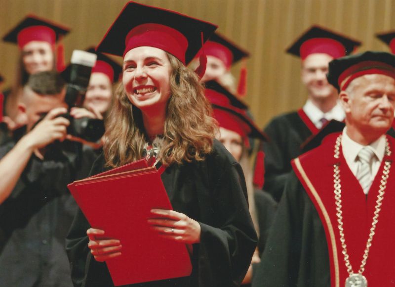 Kristína Kulcsárová, promócia.