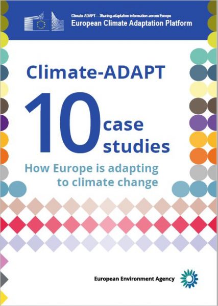 Ilustračný obrázok: Obálka publikácie Ako sa Európa prispôsobuje zmene klímy: 10 prípadových štúdií