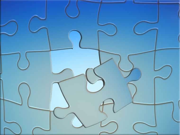 Ilustračný obrázok: Pospájané puzzle, z ktorých vypadáva jeden dielik. Zdroj: Pixabay.com