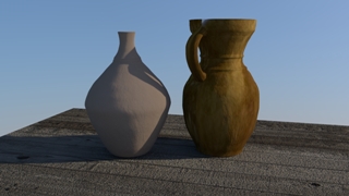3D rekonštrukcia džbánu a fľaše objavených v stredovekej cisterne