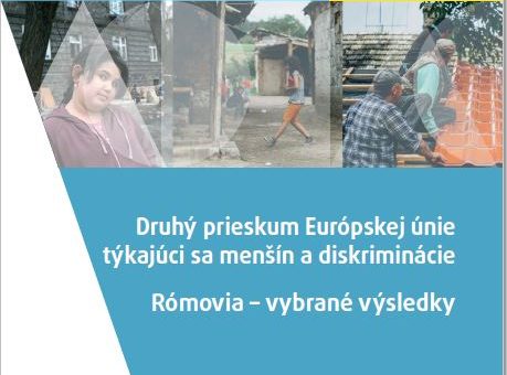 Ilustračný obrázok: Obálka publikácie:  Druhý prieskum Európskej únie týkajúci sa menšín a diskriminácie Rómovia: vybrané výsledky
