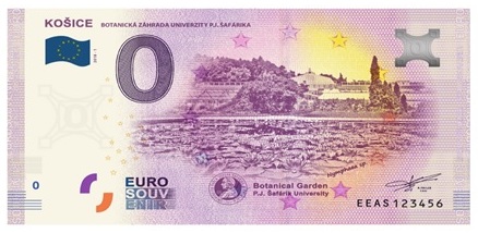 ukážka nulovej „suvenírovej“ eurobankovky