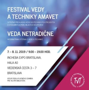 Festival vedy a techniky AMAVET sa uskutoční v dňoch 7. a 8. 11. 2019
