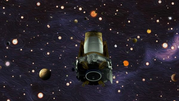 Ilustračný obrázok Keplerovho teleskopu. Zdroj: NASA-Ames Research Center. Autori: W. Stenzel / D. Rutter