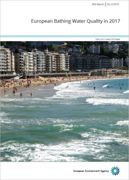 Obálka publikácie European Bathing Water Quality in 2017
