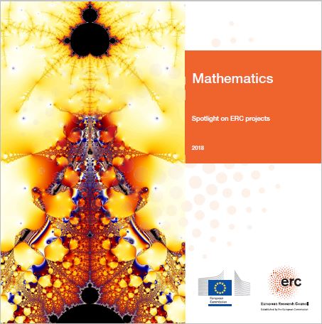 Obálka brožúrky: Mathematics: Spotlight on ERC projects  2018