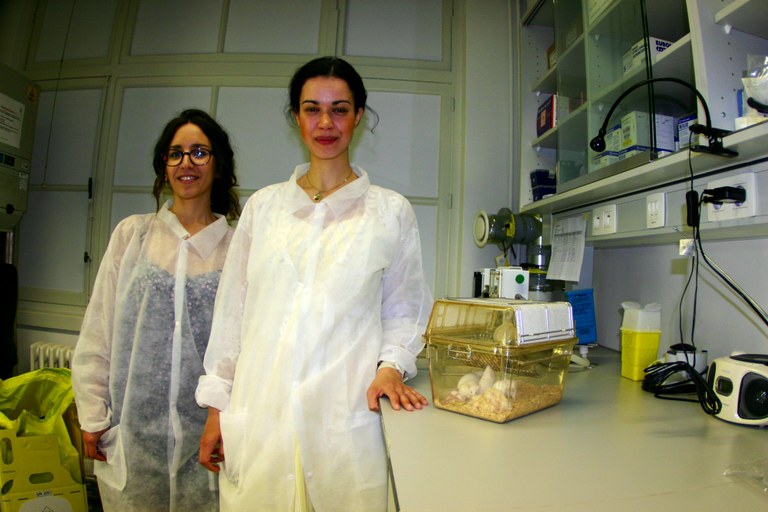 RNDr. Soňa Kucharíková, PhD. (vpravo) s kolegyňou Celiou v Biotechnologickom laboratóriu na KU Louevene. Zdroj: KU Louvene