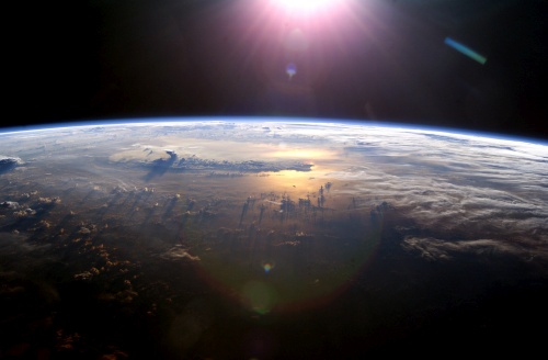 pohľad na planétu Zem – ilustračný obrázok