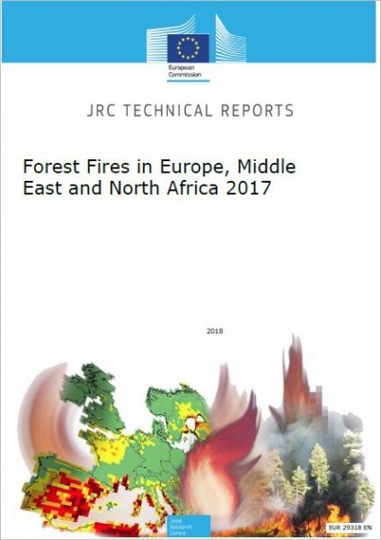 Obálka publikácie: Forest Fires in Europe, Middle East and North Africa 2017