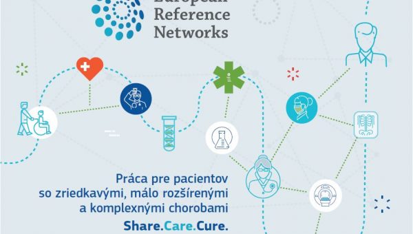 obálka publikácie:European reference Networks: Práca pre pacientov so zriedkavými, málo rozšírenými a komplexnými chorobami Share.Care.Cure.