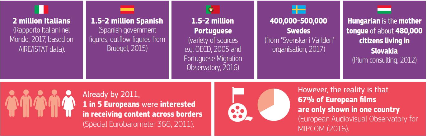 Infografika: Zdroj: Improving access to audio-visual programmes across the European Union: facts and figures (.pdf)