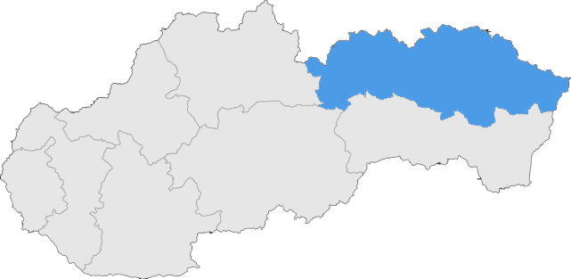 Ilustračný obrázok: Mapa prešovského regiónu