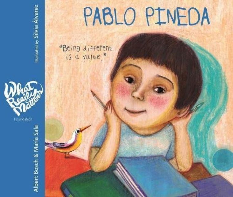 Obal knihy pre deti s názvom Byť iným je výhoda, ktorá rozpráva životný príbeh Pabla Pinedu. Zdroj: Amazon.com
