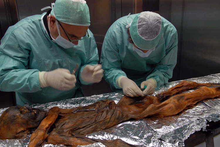 Vedci nad Ötzim. Jeho výskumu sa venuje špeciálny inštitút European Academy