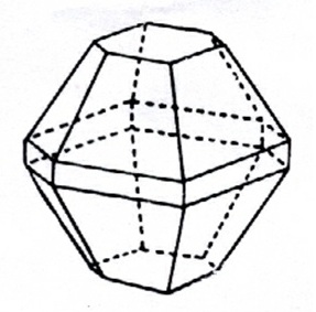 Obr.3: Ideálny tvar kryštálika.