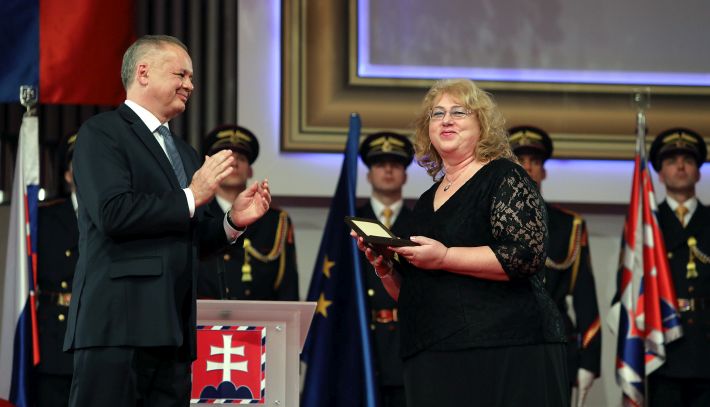 Prezident Andrej Kiska a Mária Omastová