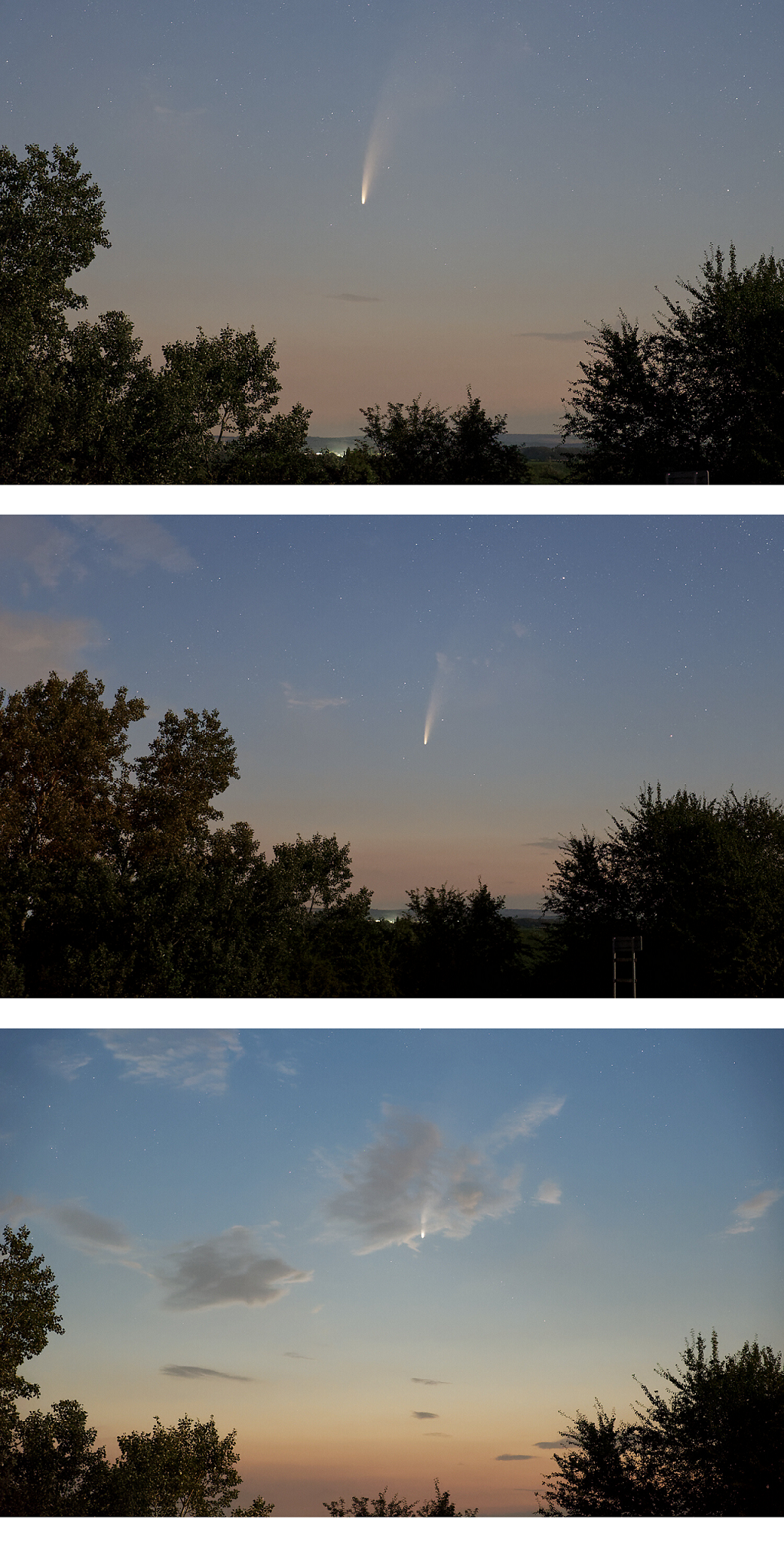 Kométa NEOWISE. Autor: Marián Zelenák, CVTI SR