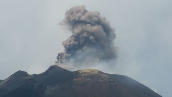 Erupcie Etny počas Etna field test 2017